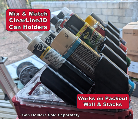 Vehicle Ready Caulk Holder | Holds 5 Tubes (10oz) | Packout Compatible