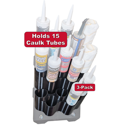 Vehicle Ready Caulk Holder | Holds 5 Tubes (10oz) | Packout Compatible
