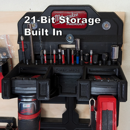 Vehicle Ready M12 Tool Holder | Holds 3 Tools + 21 Bits | Packout Compatible