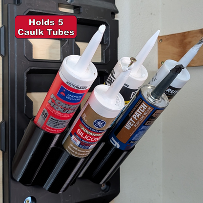 Vehicle Ready Caulk Holder | Holds 5 Tubes (10oz) | Packout Compatible