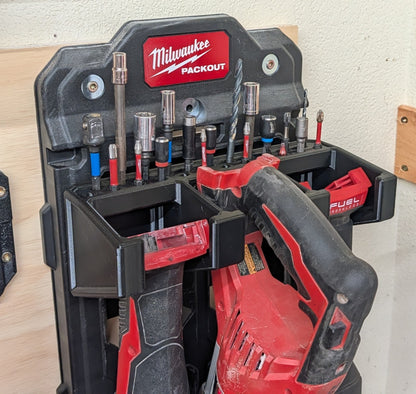 Vehicle Ready M18 Tool Holder | Holds 3 Tools + 23 Bits | Packout Compatible