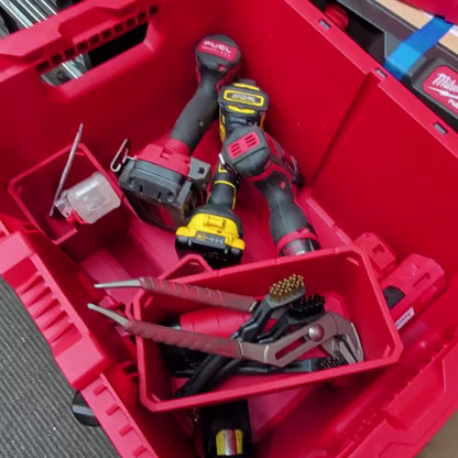 Triple Drill & Driver Holder with Bin Storage | Vehicle Rated | Packout Compatible