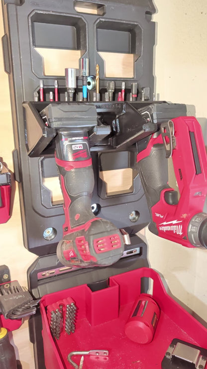 Shop Ready M12 Tool Holder | Holds 3 Tools + 19 Bits | Packout Compatible