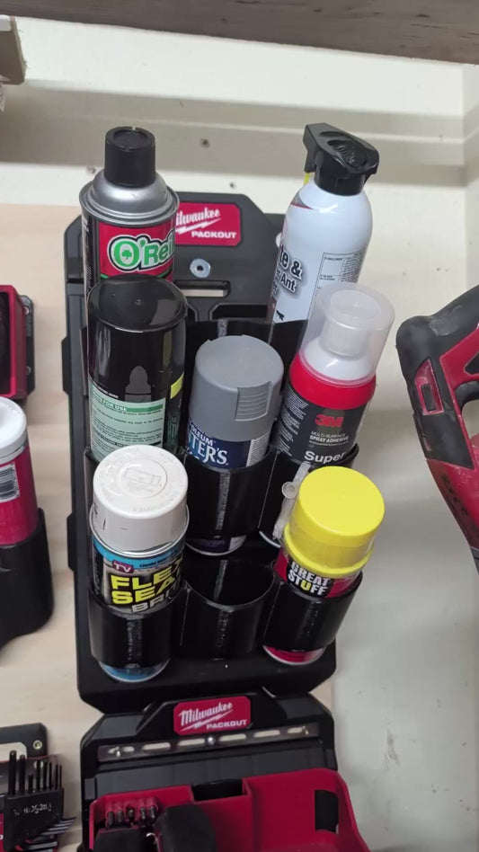 Vehicle Ready Spray Can Holder | Holds 3 Cans | Works on Packout Stacks