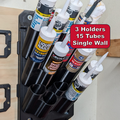 Vehicle Ready Caulk Holder | Holds 5 Tubes (10oz) | Packout Compatible